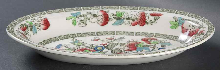 Indian Tree (Green Key, Cream-Off White) Relish/Gravy Underplate by Johnson Brothers-1