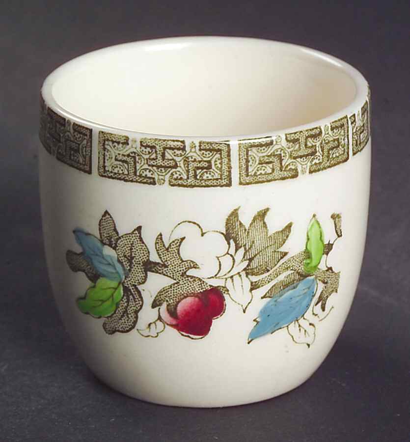 Indian Tree (Green Key, Cream-Off White) Single Egg Cup by Johnson Brothers-1