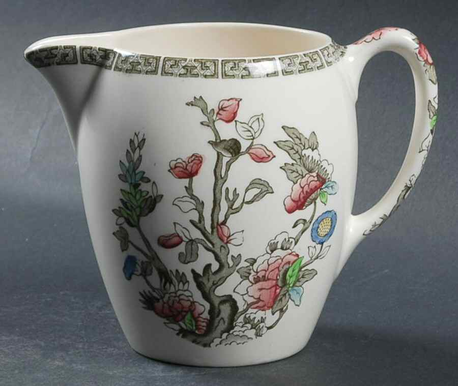 Indian Tree (Green Key, Cream-Off White) 16 Oz Pitcher by Johnson Brothers-1