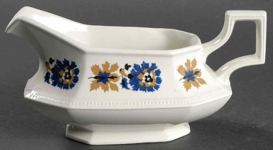 Jacobean Gravy Boat & Underplate/Relish by Johnson Brothers-1
