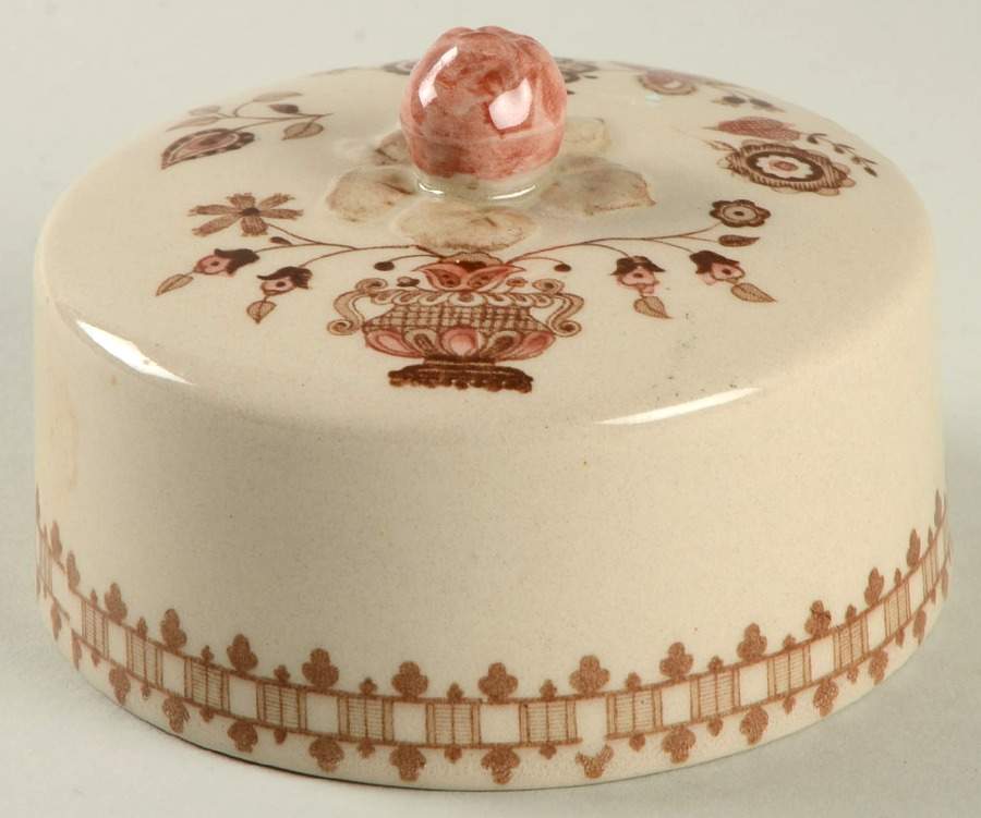 Jamestown Brown Lid for Round Butter by Johnson Brothers-1