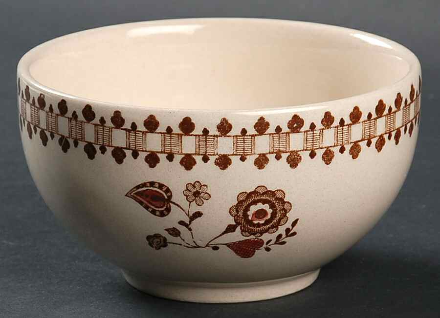 Jamestown Brown Open Sugar Bowl by Johnson Brothers-1