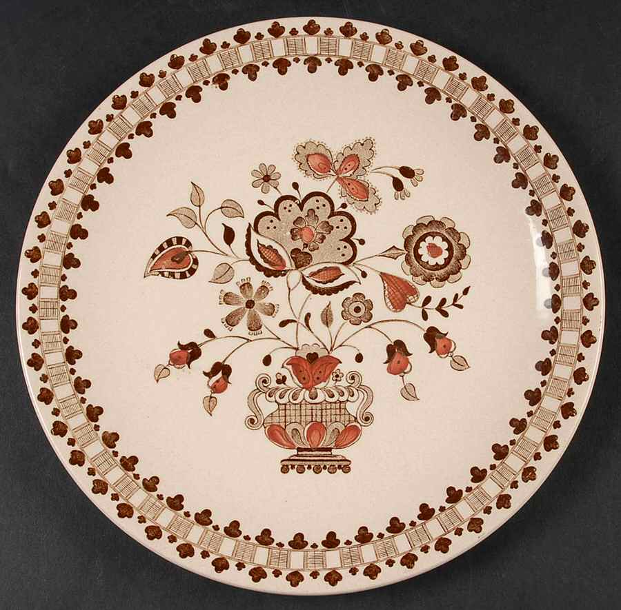 Jamestown Brown Luncheon Plate by Johnson Brothers-1