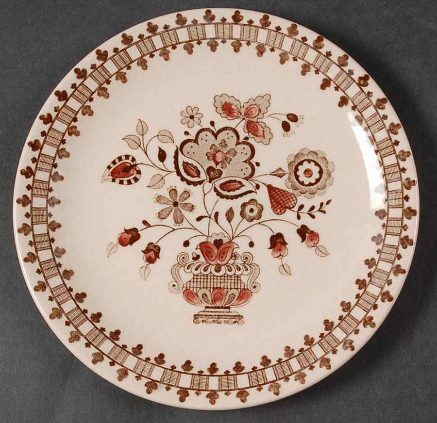 Jamestown Brown Dessert/Pie Plate by Johnson Brothers-1