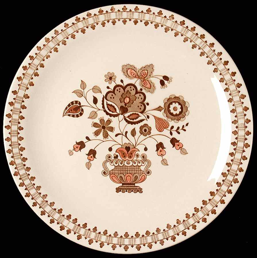 Jamestown Brown 12" Chop Plate (Round Platter) by Johnson Brothers-1