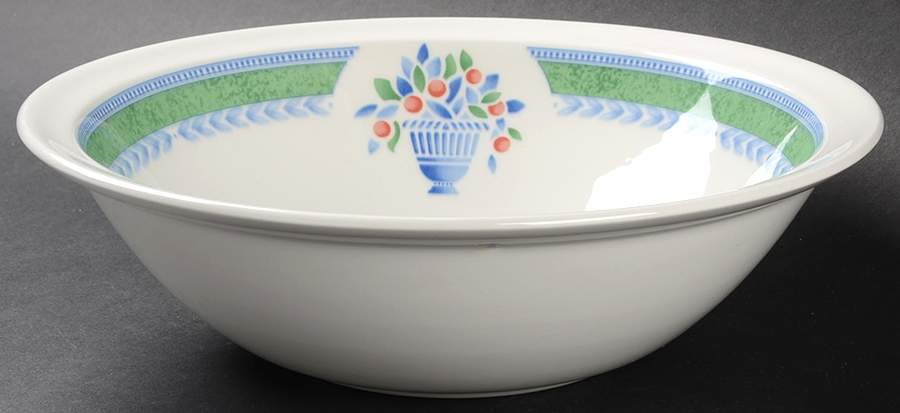 Jardiniere Green 10" Large Salad Serving Bowl by Johnson Brothers-1