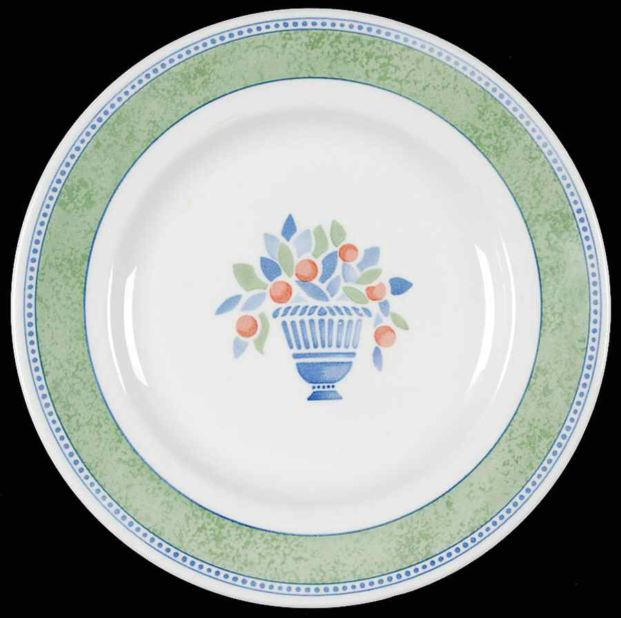 Jardiniere Green Dessert/Pie Plate by Johnson Brothers-1