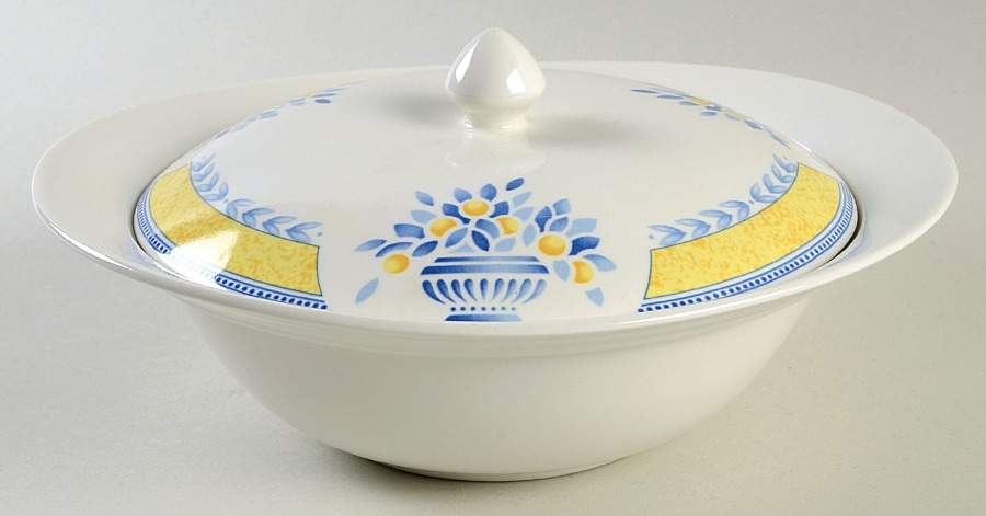 Jardiniere Yellow Round Covered Vegetable by Johnson Brothers-1
