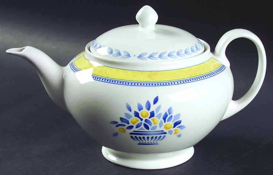 Jardiniere Yellow Teapot & Lid by Johnson Brothers-1