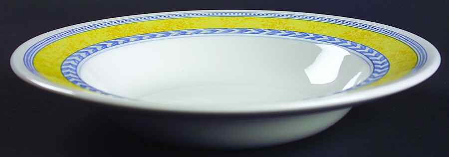 Jardiniere Yellow Rim Soup Bowl by Johnson Brothers-1