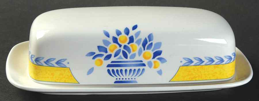 Jardiniere Yellow 1/4 Lb Covered Butter by Johnson Brothers-1