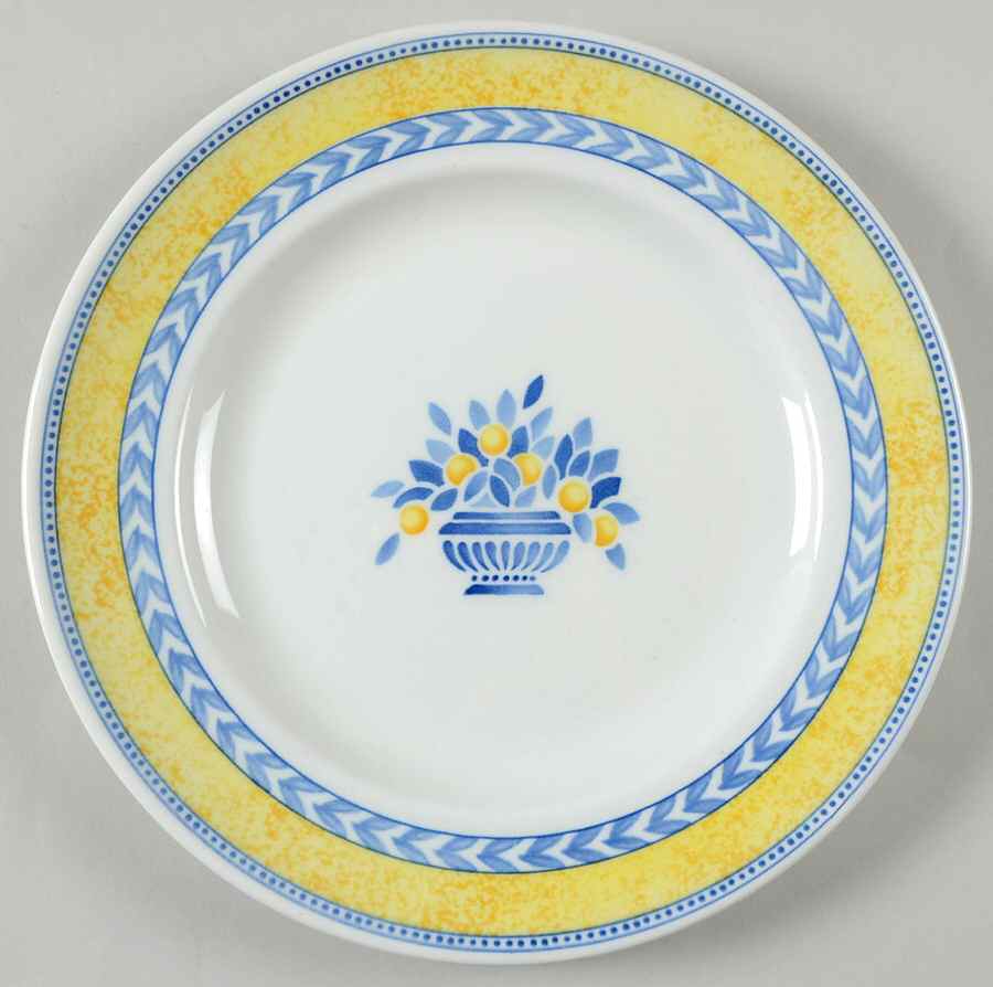 Jardiniere Yellow Luncheon Plate by Johnson Brothers-1