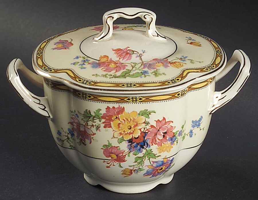 Jasmine Sugar Bowl & Lid by Johnson Brothers-1