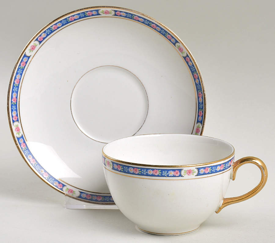 JB118 Footed Cup & Saucer Set by Johnson Brothers-1
