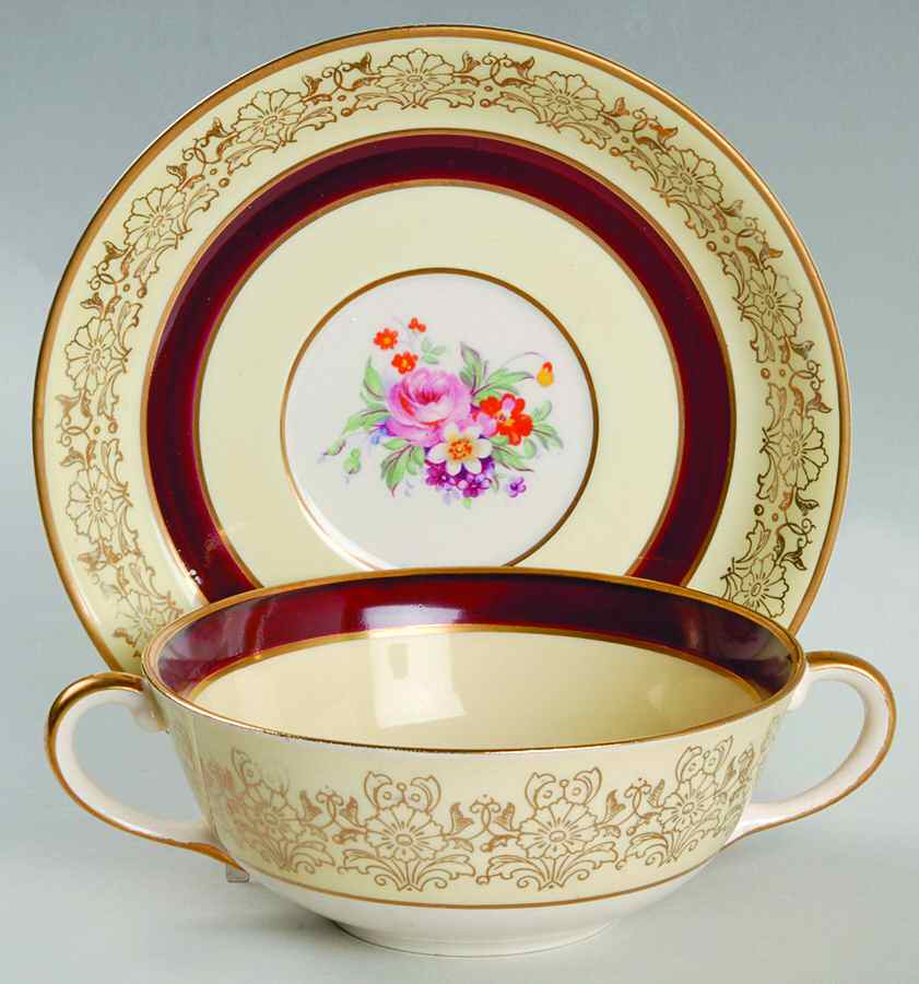 JB145 Flat Cream Soup Bowl & Saucer Set by Johnson Brothers-1