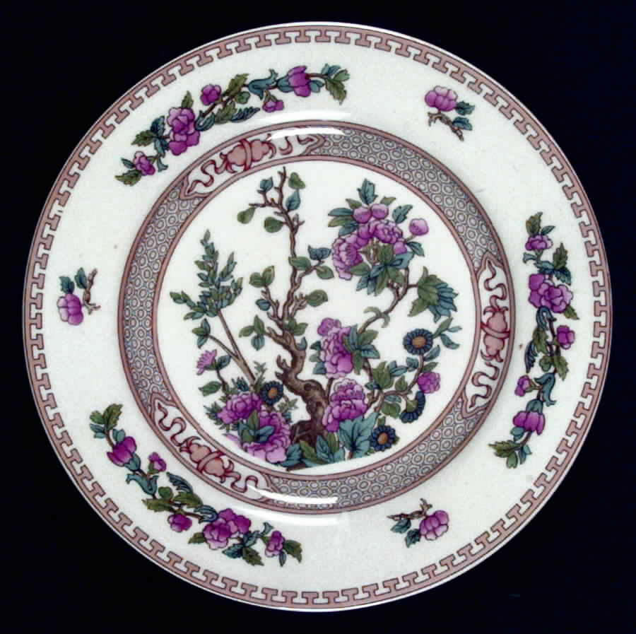 Indian Tree (Beige Key, White) Dinner Plate by Johnson Brothers-1