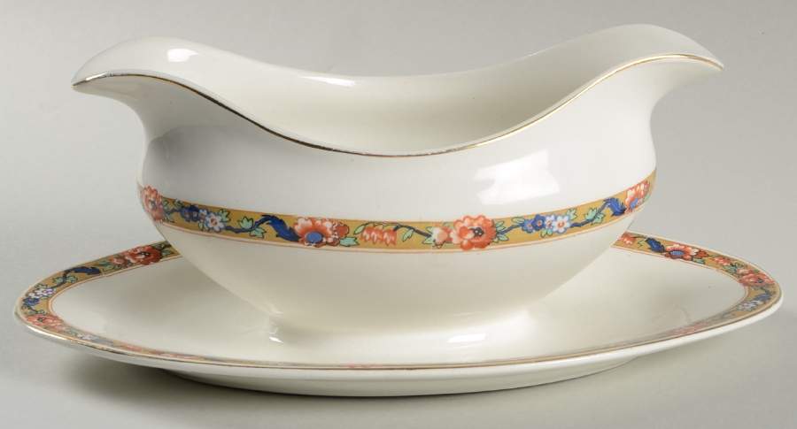 JB17 Gravy Boat with Attached Underplate by Johnson Brothers-1