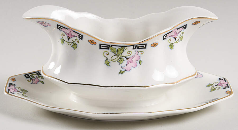 JB197 Gravy Boat with Attached Underplate by Johnson Brothers-1