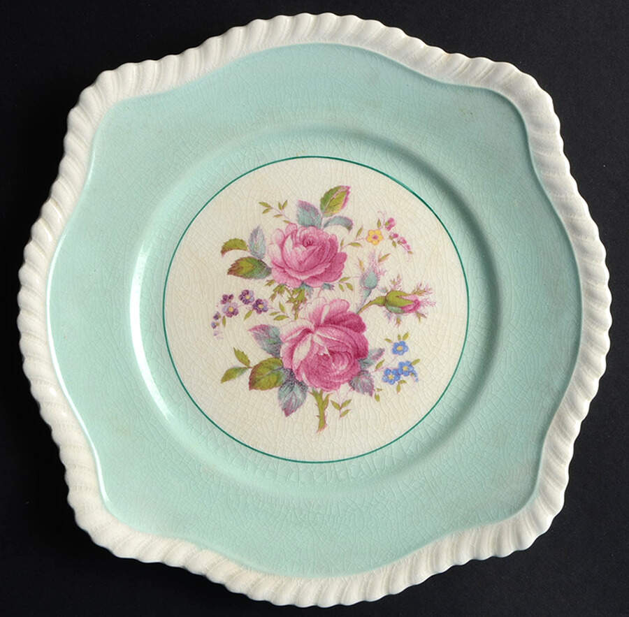 JB21 Aqua Square Salad Plate by Johnson Brothers-1