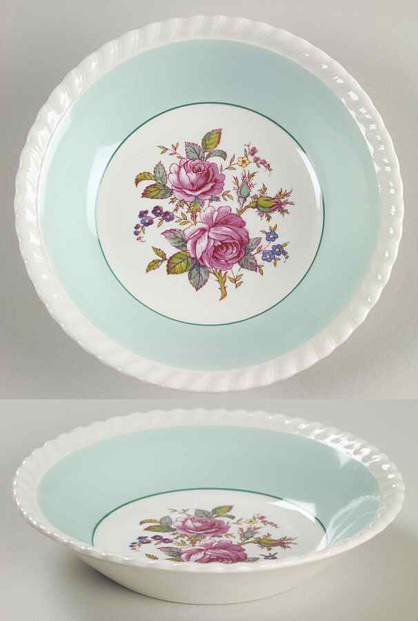JB21 Aqua Fruit/Dessert (Sauce) Bowl by Johnson Brothers-1