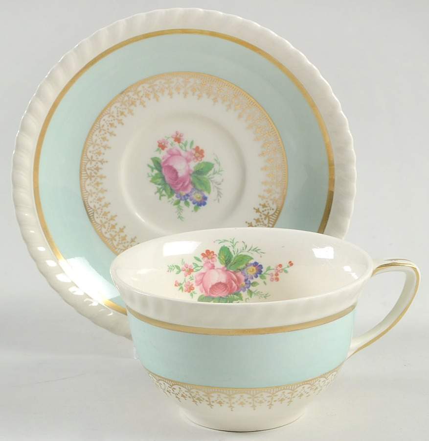 JB210 Footed Cup & Saucer Set by Johnson Brothers-1