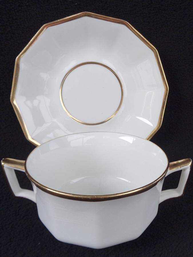 JB32 Flat Cream Soup Bowl & Saucer Set by Johnson Brothers-1
