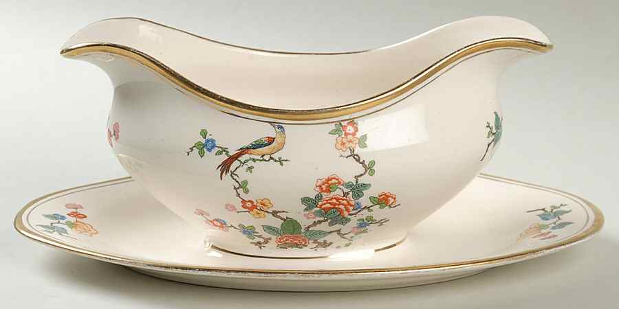 JB39 Gravy Boat with Attached Underplate by Johnson Brothers-1