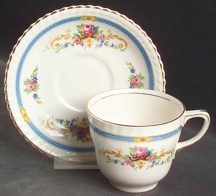 Kent Flat Cup & Saucer Set by Johnson Brothers-1