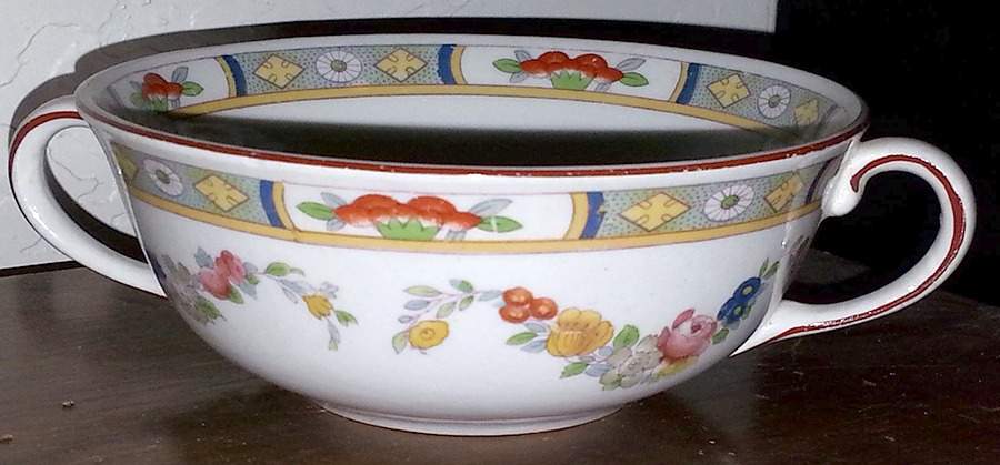 Arundale (Off White Background) Flat Cream Soup Bowl by Johnson Brothers-1