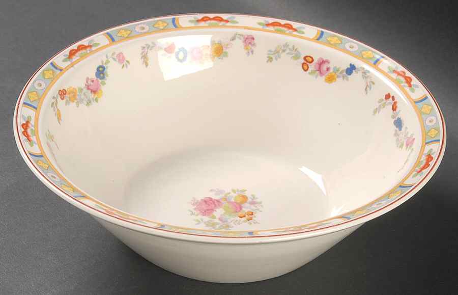 Arundale (Off White Background) 8" Round Vegetable Bowl by Johnson Brothers-1