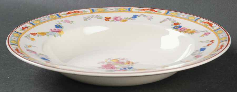 Arundale (Off White Background) Rim Soup Bowl by Johnson Brothers-1