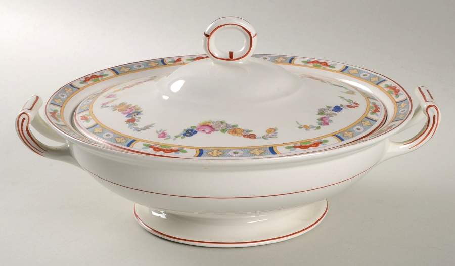 Arundale (Off White Background) Round Covered Vegetable by Johnson Brothers-1