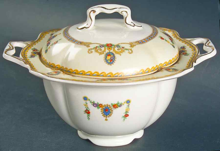 The Jewel Sugar Bowl & Lid by Johnson Brothers-1