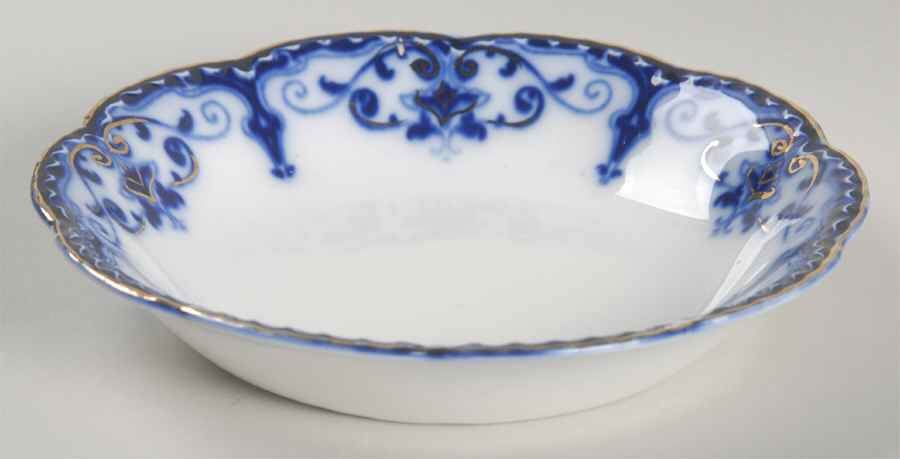 The Jewel (Flow Blue) Fruit/Dessert (Sauce) Bowl by Johnson Brothers-1