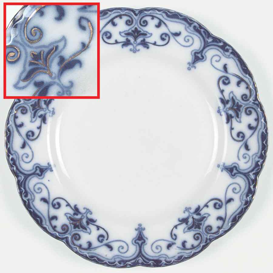 The Jewel (Flow Blue) Dinner Plate by Johnson Brothers-1