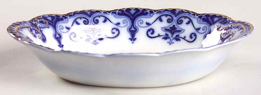 The Jewel (Flow Blue) 9" Oval Vegetable Bowl by Johnson Brothers-1