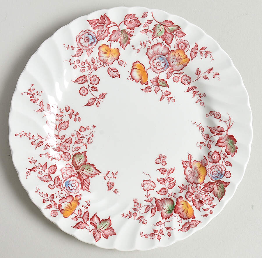 Jolie Pink Mulitcolor Salad Plate by Johnson Brothers-1