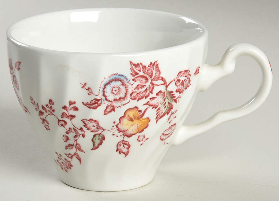 Jolie Pink Mulitcolor Flat Cup by Johnson Brothers-1