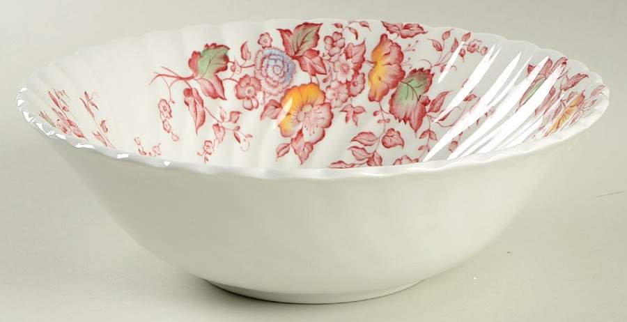 Jolie Pink Mulitcolor 8" Round Vegetable Bowl by Johnson Brothers-1