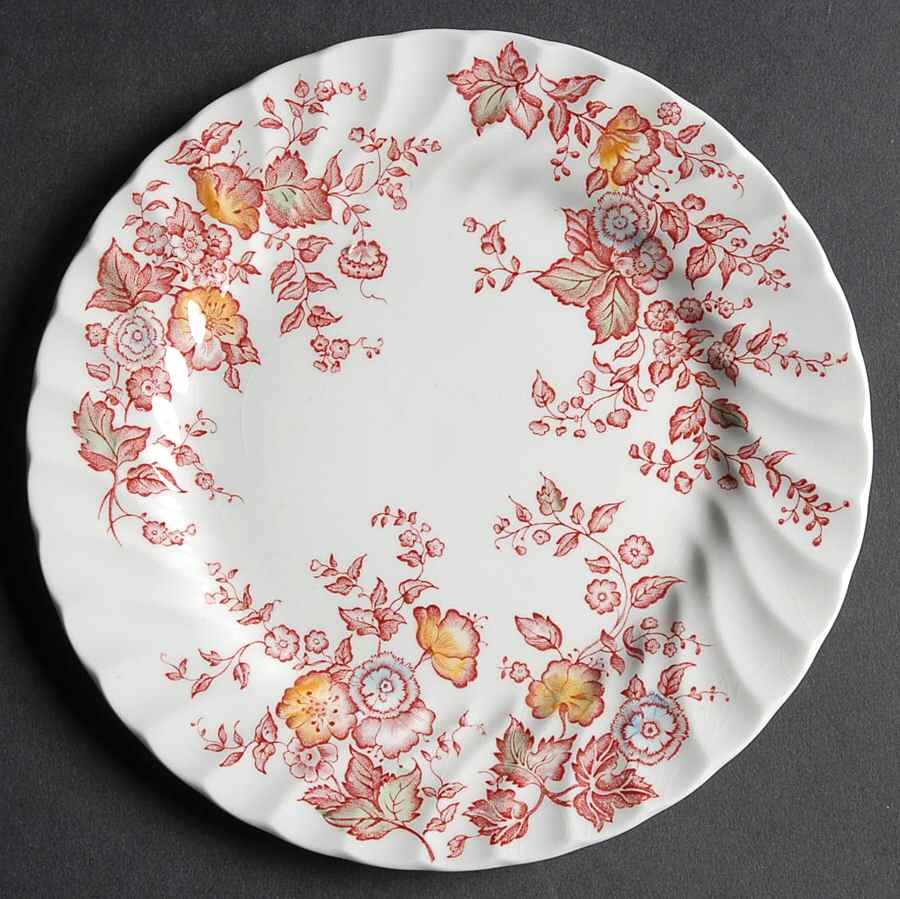 Jolie Pink Mulitcolor Dessert/Pie Plate by Johnson Brothers-1