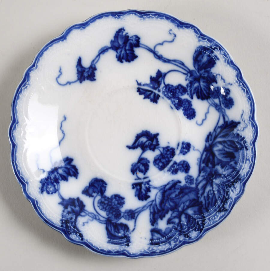 Kenworth (Flow Blue) Saucer by Johnson Brothers-1