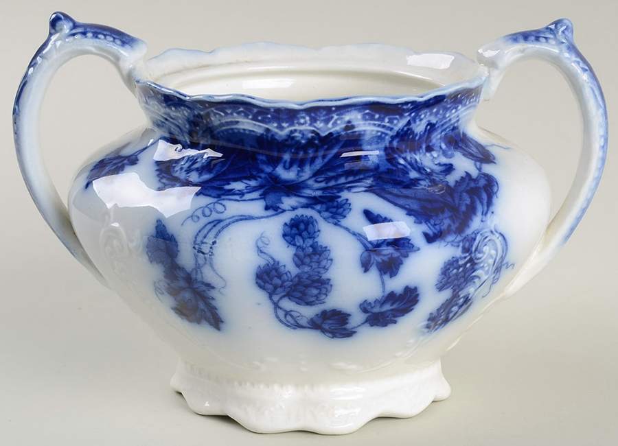 Kenworth (Flow Blue) Sugar Bowl No Lid by Johnson Brothers-1
