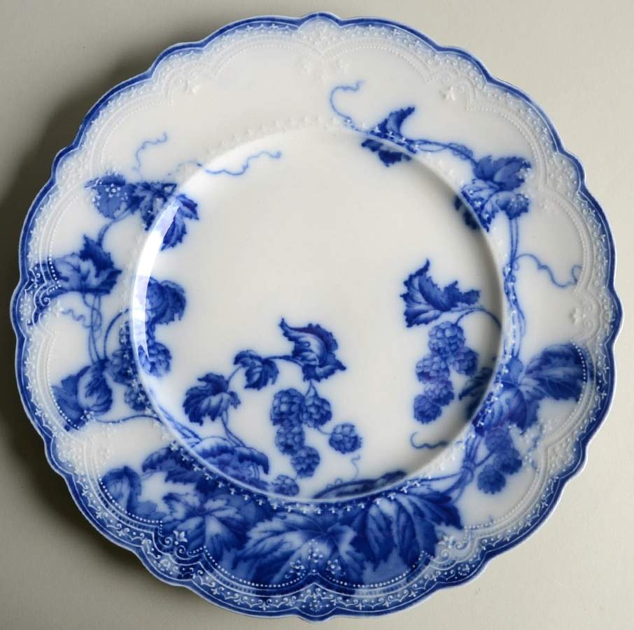 Kenworth (Flow Blue) Luncheon Plate by Johnson Brothers-1