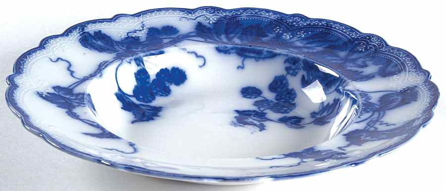 Kenworth (Flow Blue) Large Rim Soup Bowl by Johnson Brothers-1