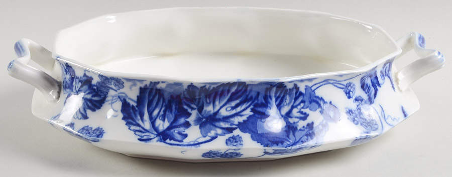 Kenworth (Flow Blue) Oval Vegetable No Lid by Johnson Brothers-1