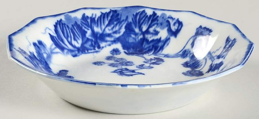 Kenworth (Flow Blue) Coupe Soup Bowl by Johnson Brothers-1