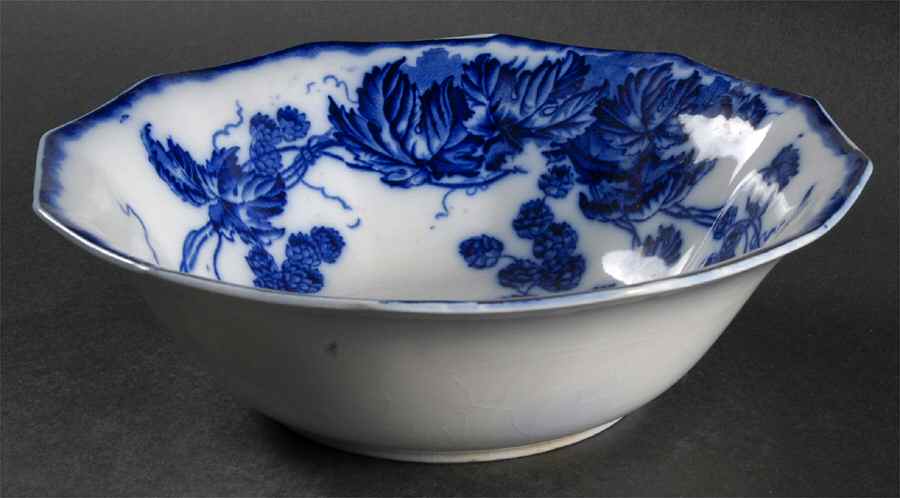 Kenworth (Flow Blue) 8" Round Vegetable Bowl by Johnson Brothers-1