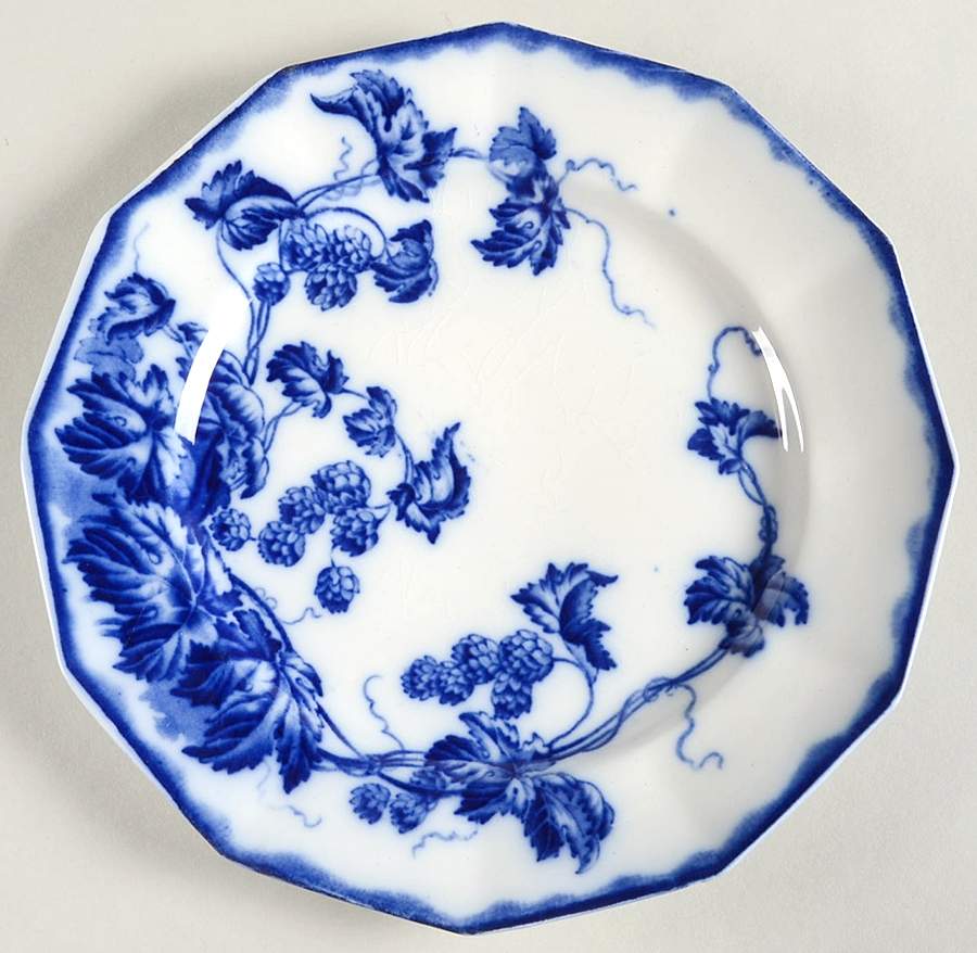 Kenworth (Flow Blue) Dessert/Pie Plate by Johnson Brothers-1