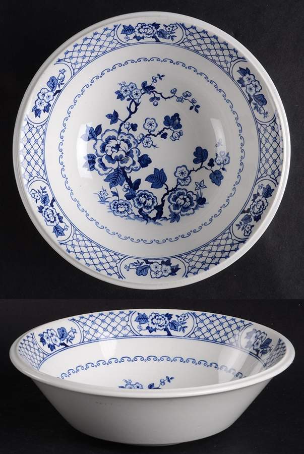 Kyoto Blue and White Coupe Cereal Bowl by Johnson Brothers-1