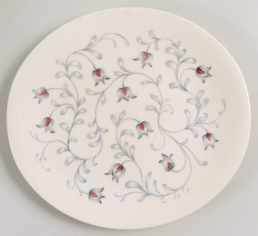 Lace (Gray & Pink) Salad Plate by Johnson Brothers-1
